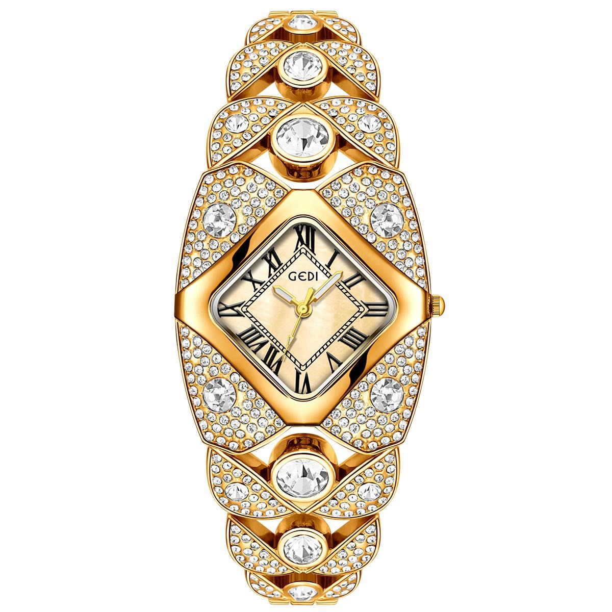 Luxury Watch Gold - UTHAI L008 Jam Tangan Wanita Modis,