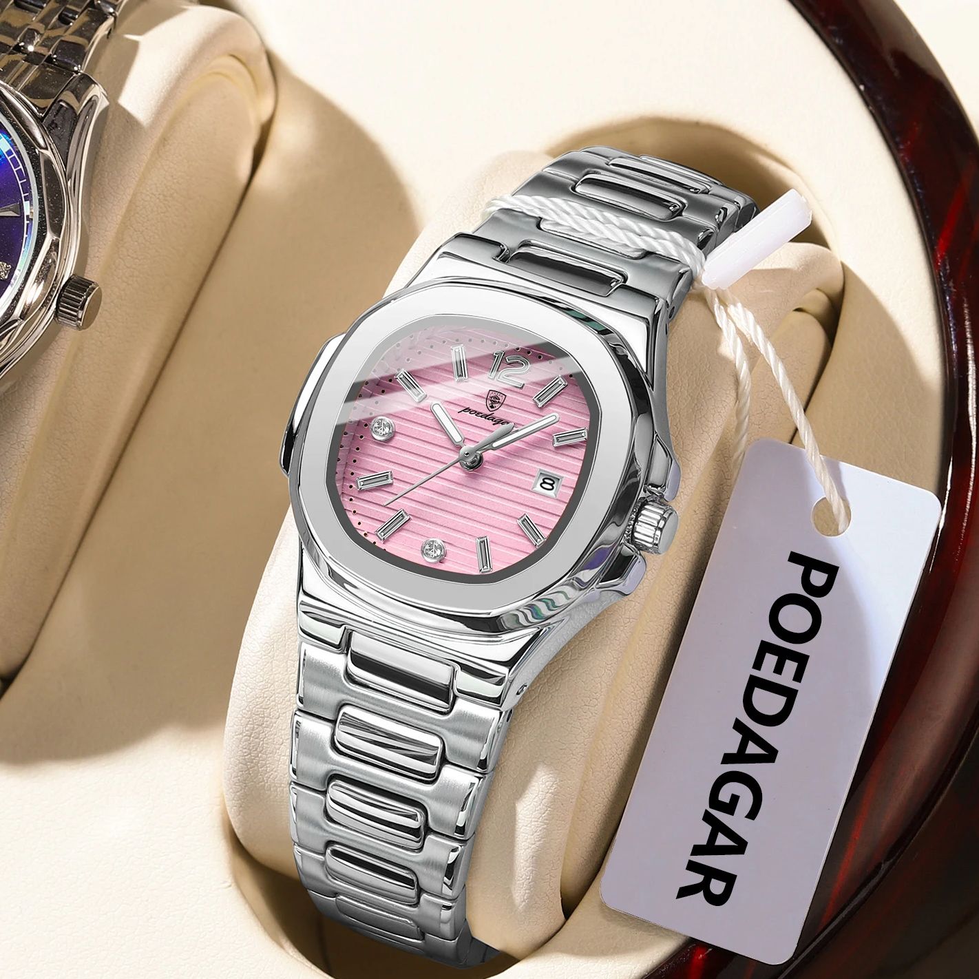 Luxury Women'S Watch - Jam Tangan Wanita POEDAGAR Square Fashion,
