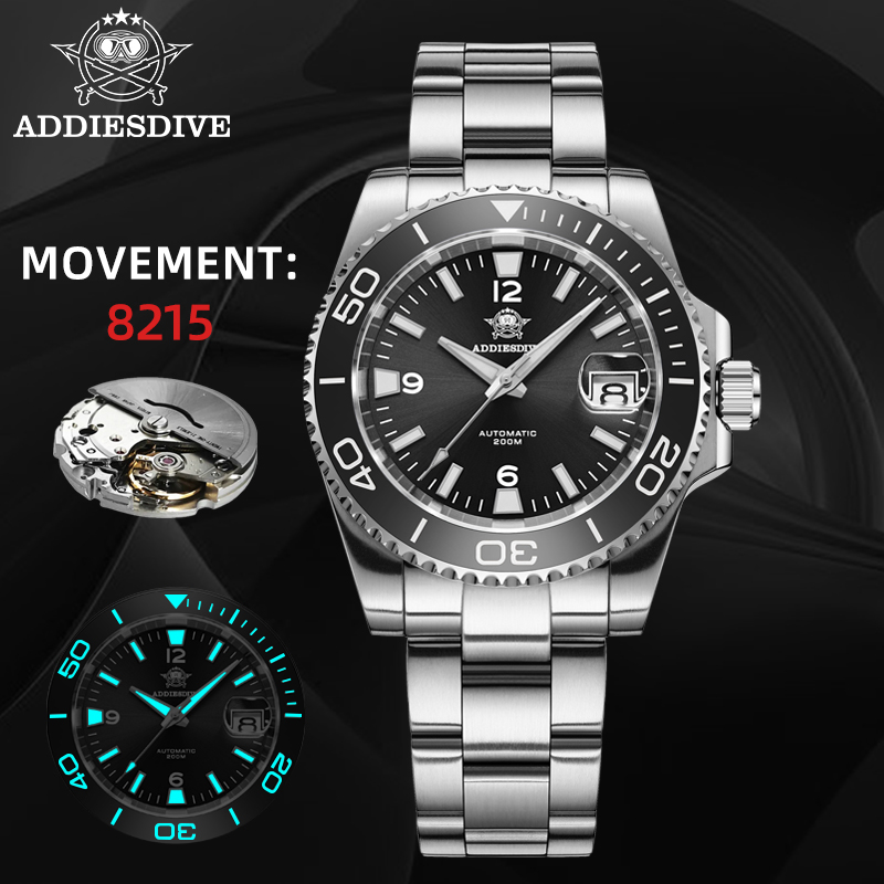 Luxury Watch Box - Jam Tangan Mekanik Otomatis ADDIESDIVE 8215