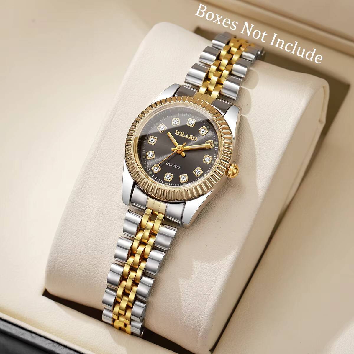 Luxury Watch Gift Box - Jam Tangan Kuarsa Wanita Berlian Imitasi