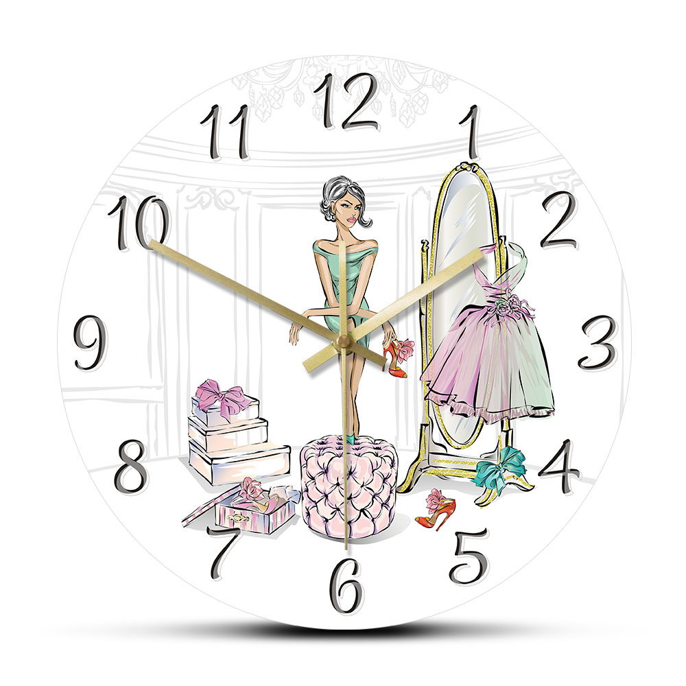 Luxury Watch Boutique - Glamour Fashion Girl Toggery Jam Dinding