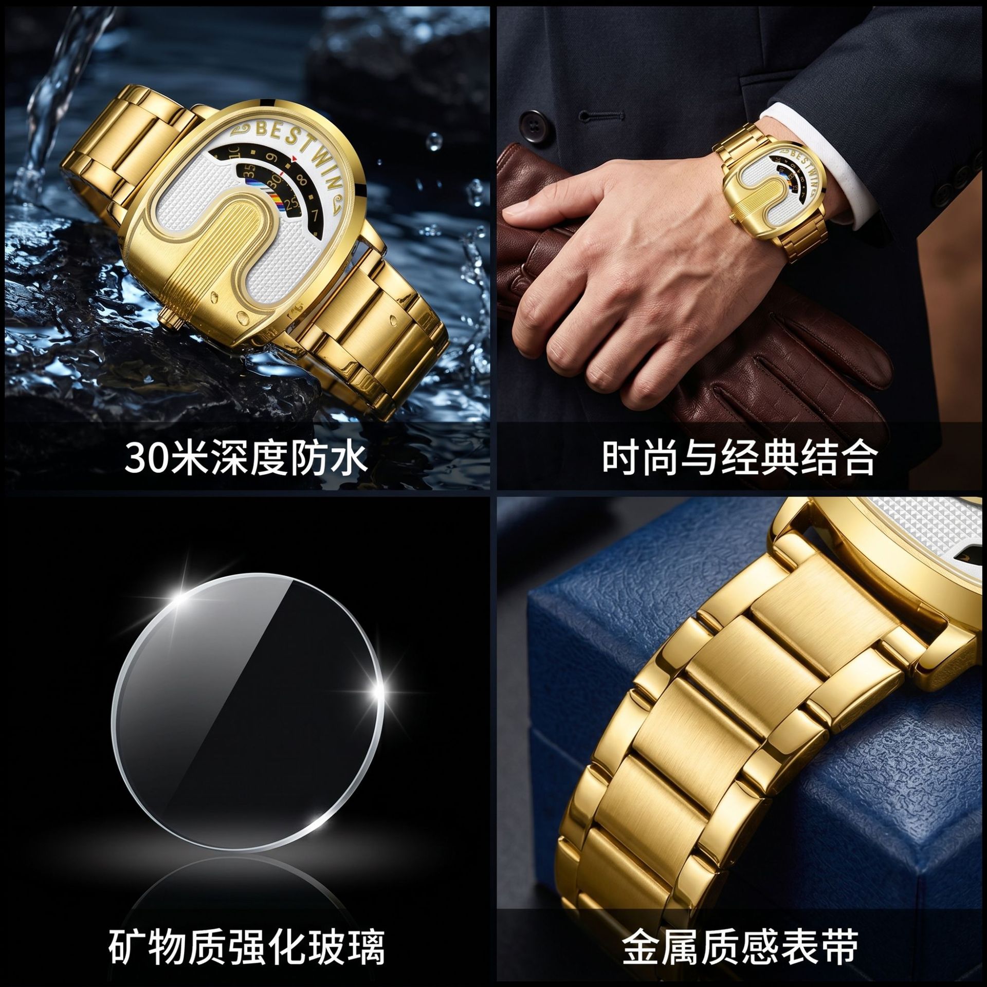 Jam Tangan Pria Mewah Merk Gol - Luxury Watch Gold ulasan dan harga