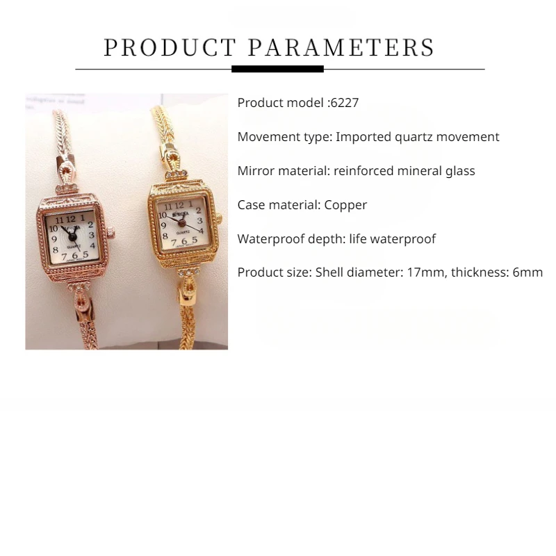 Jam tangan gelang kotak wanita - Luxury Watch Vintage ulasan dan harga