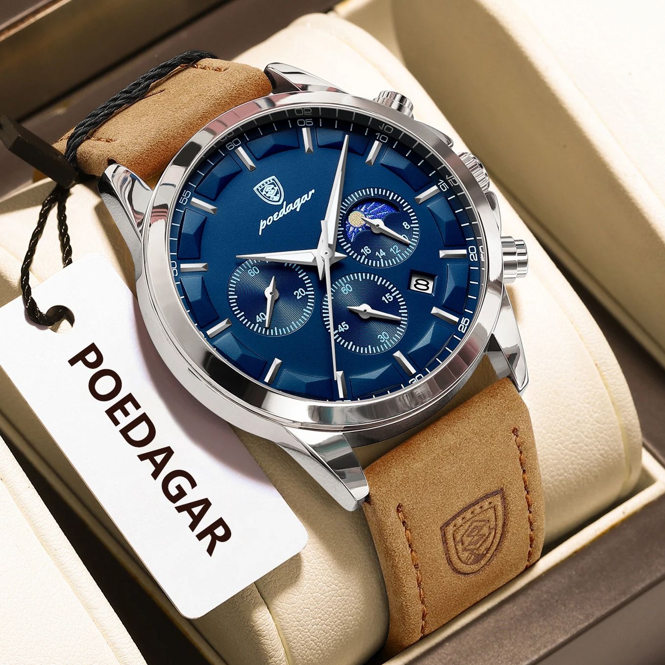 POEDAGAR Jam Tangan Pria Mewah - Best Luxury Quartz Watch ulasan dan harga