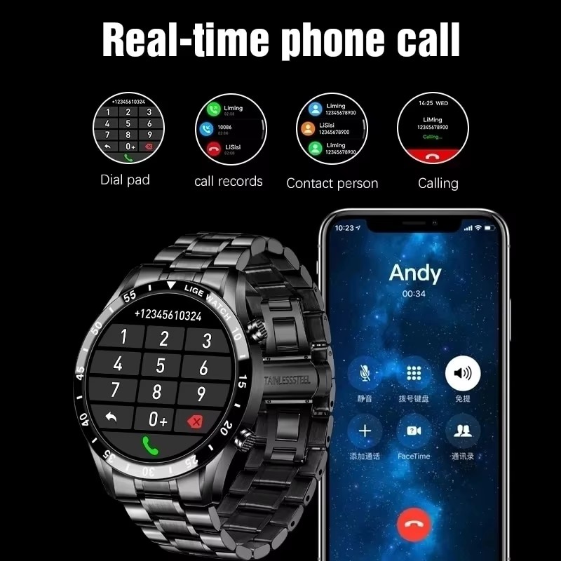 LIGE Jam Tangan Pintar Panggil - Luxury Watch Korea ulasan dan harga