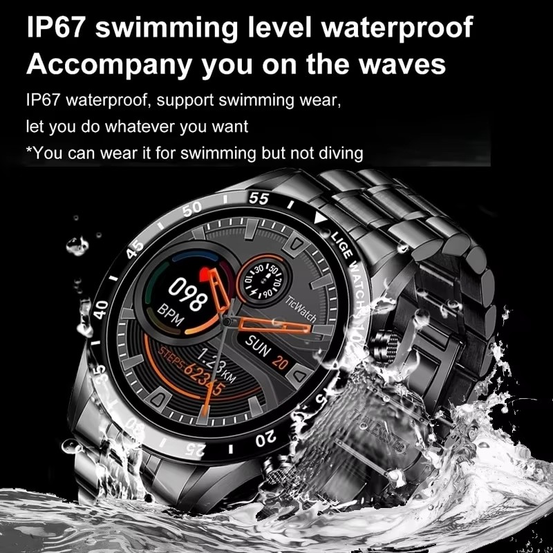 LIGE Jam Tangan Pintar Panggil - Luxury Watch Korea ulasan dan harga