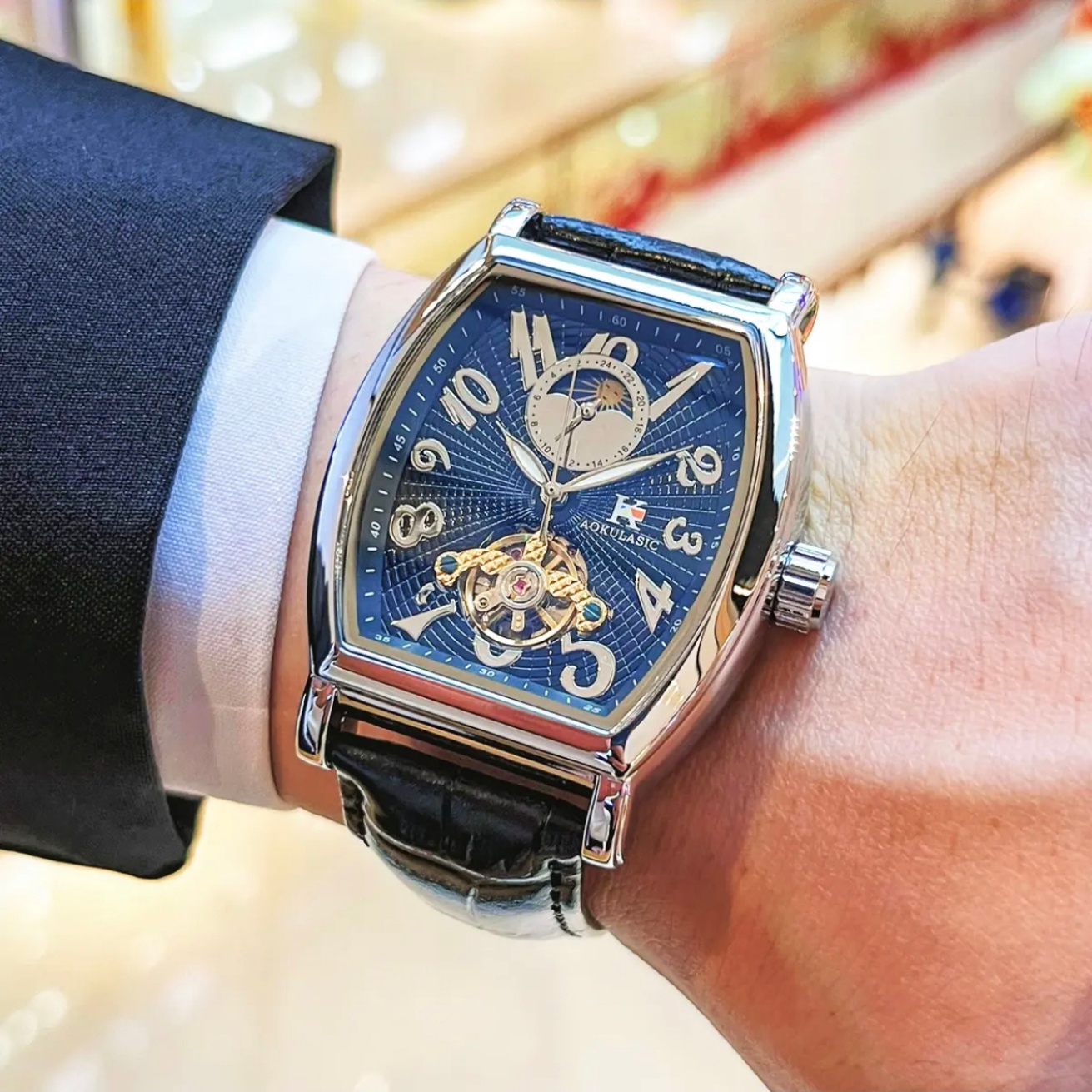 Jam Tangan Mekanis Pria Bentuk - Luxury Watch Korea ulasan dan harga