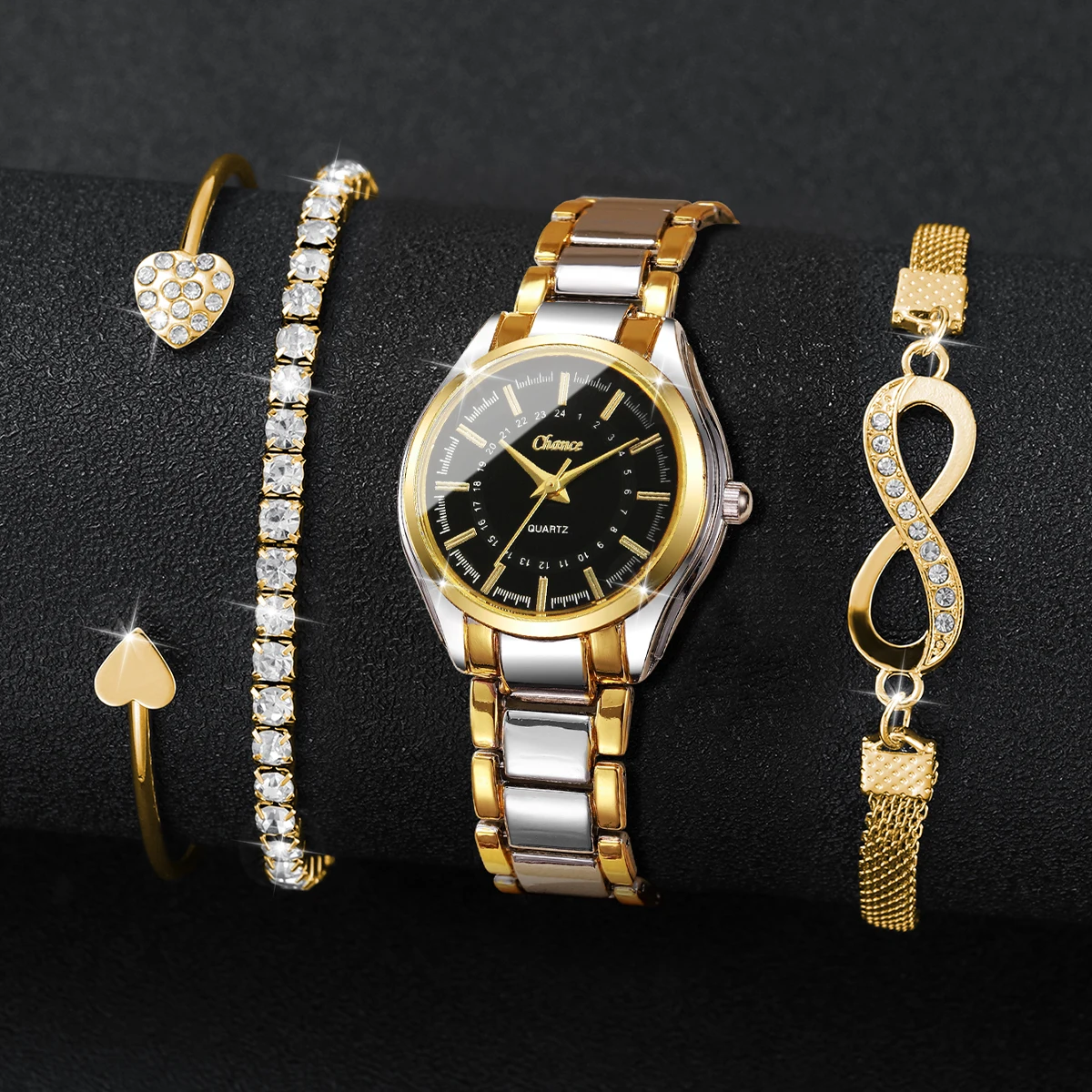 4 Buah Jam Tangan Wanita Elega - Luxury Watch Gift Box ulasan dan harga