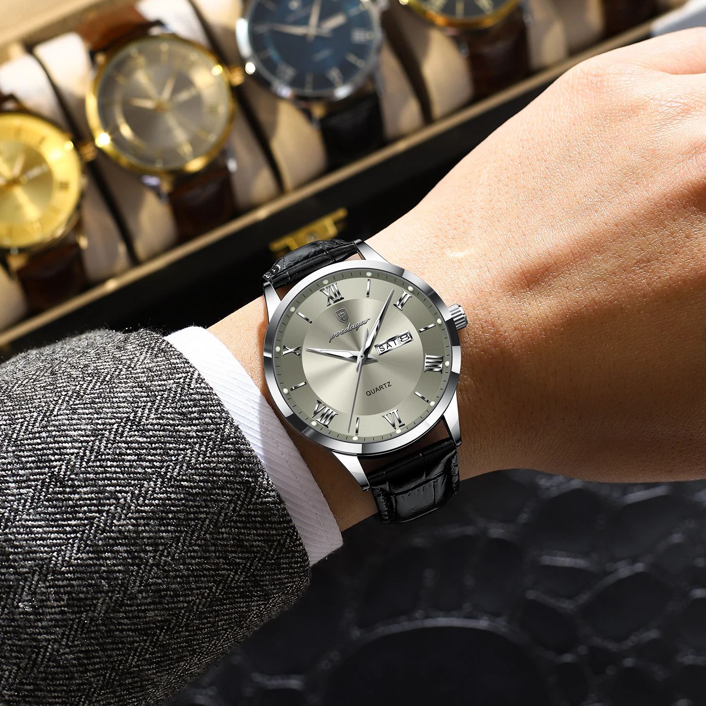POEDAGAR Jam Tangan Kuarsa Pri - Best Luxury Quartz Watch ulasan dan harga