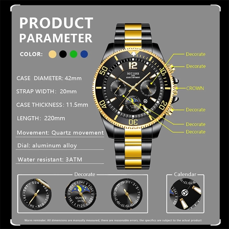 Jam tangan bisnis pria, arloji - Best Luxury Quartz Watch ulasan dan harga