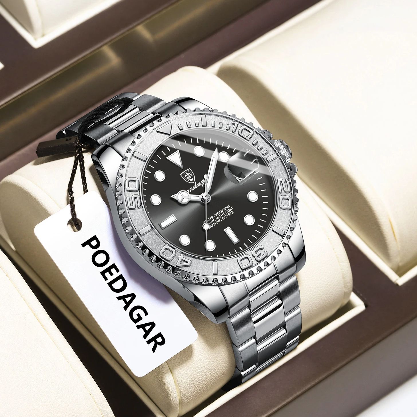 POEDAGAR Jam Tangan Pria Olahr - Luxury Watch Box ulasan dan harga