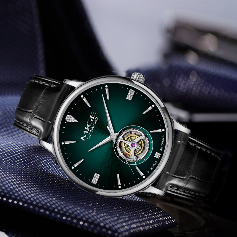 MIGE Jam Tangan Otomatis Pria  - Luxury Watch Green Dial ulasan dan harga