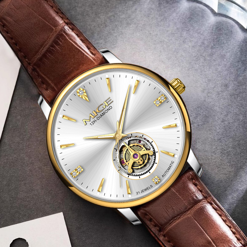 MIGE Jam Tangan Otomatis Pria  - Luxury Watch Green Dial ulasan dan harga