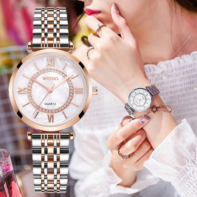 Jam tangan gelang kristal wani - Luxury Women'S Watch ulasan dan harga