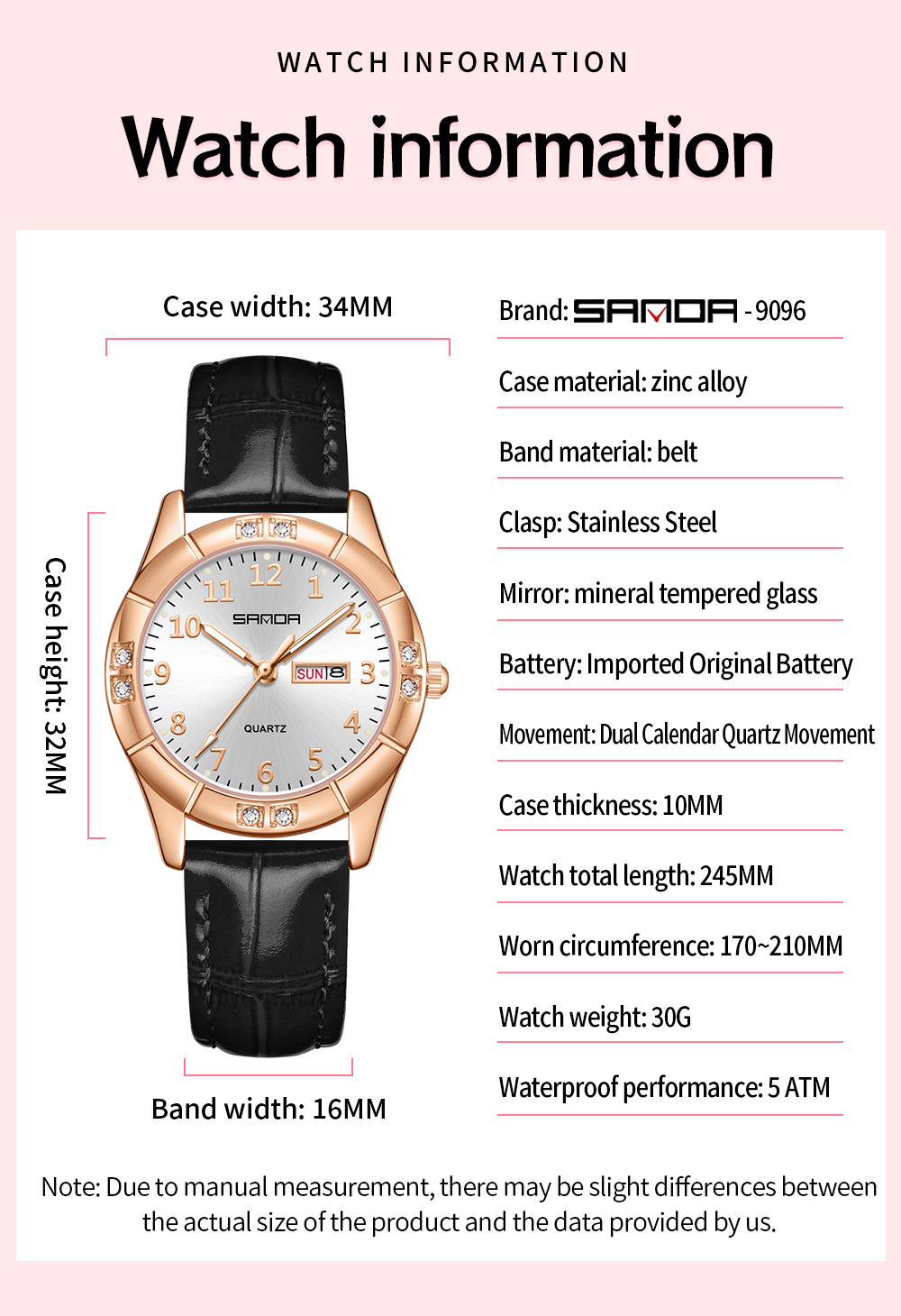 Jam Tangan Wanita SANDA2026 Ko - Luxury Watch Korea ulasan dan harga