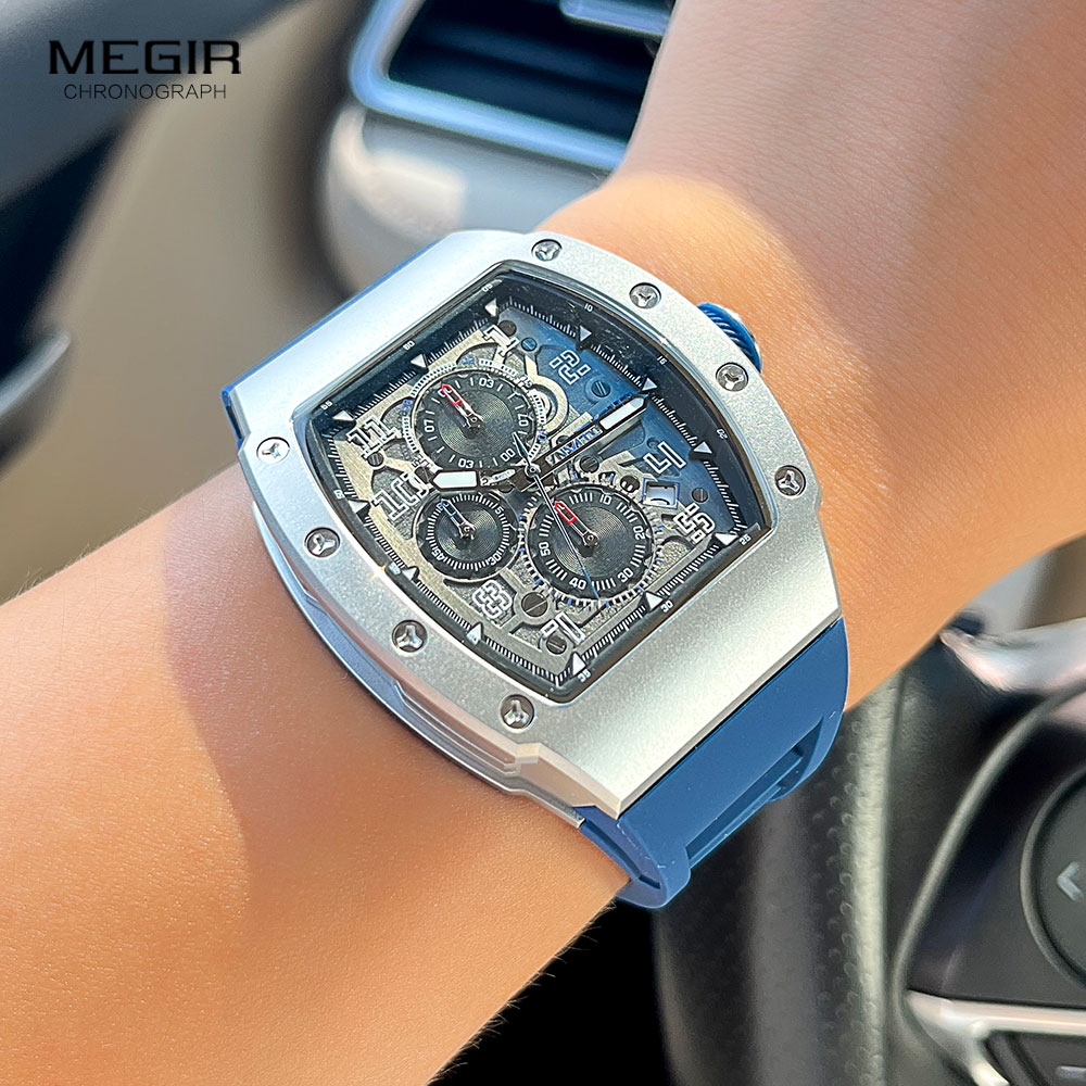 MEGIR jam tangan silikon pria, - Luxury Watch Green Dial ulasan dan harga