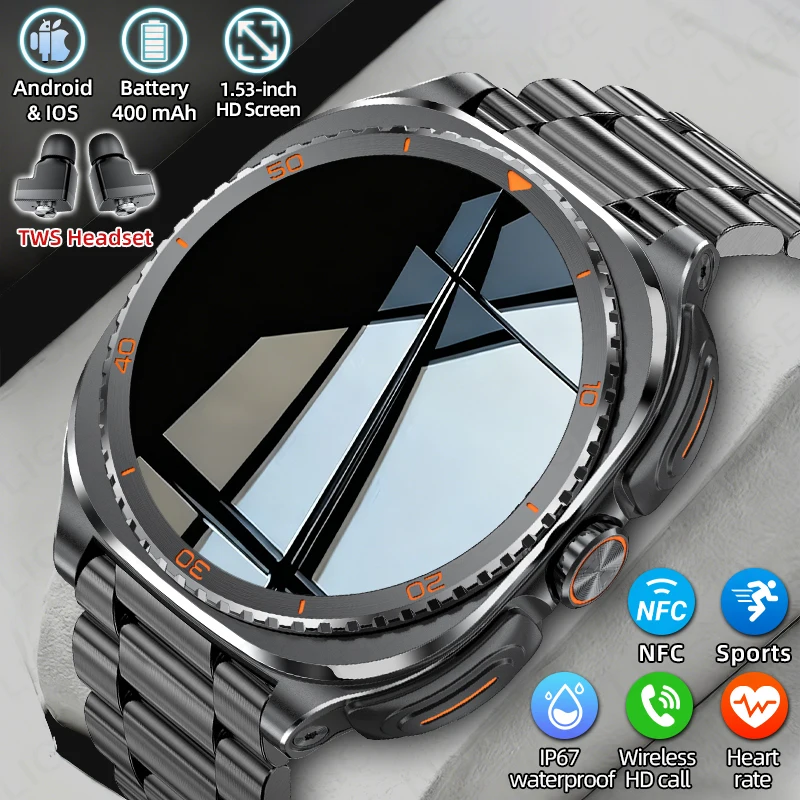 Jam Tangan Pintar TWS 2-in-1 N - Luxury Watch Korea ulasan dan harga