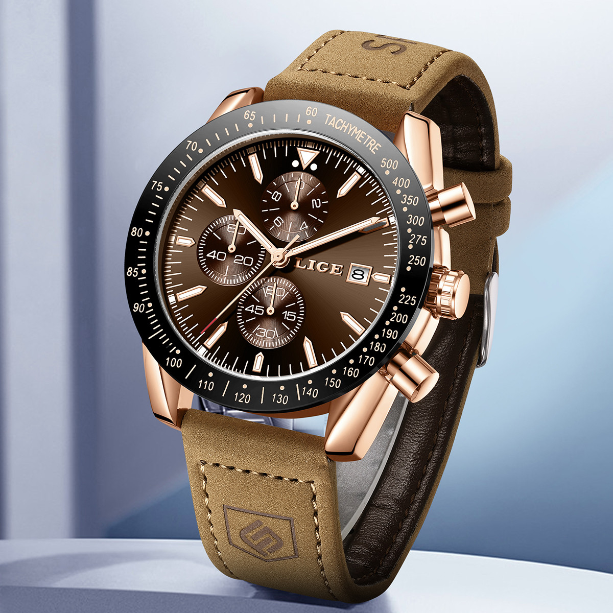 LIGE Jam Tangan Kulit Jam Tang - Luxury Watch Box ulasan dan harga
