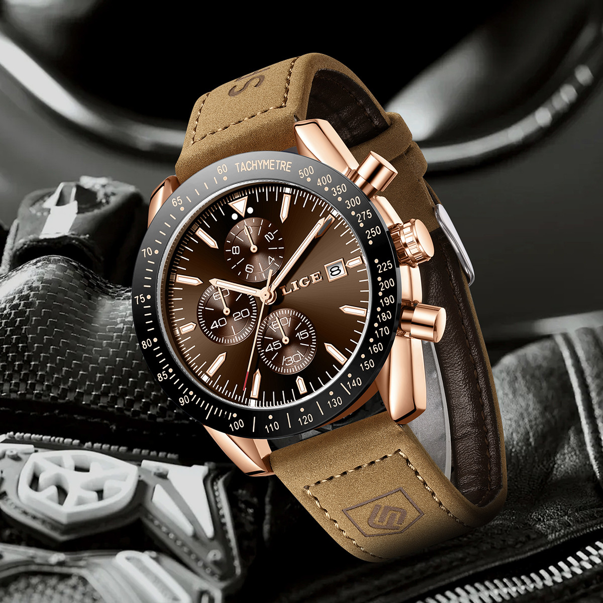 LIGE Jam Tangan Kulit Jam Tang - Luxury Watch Box ulasan dan harga