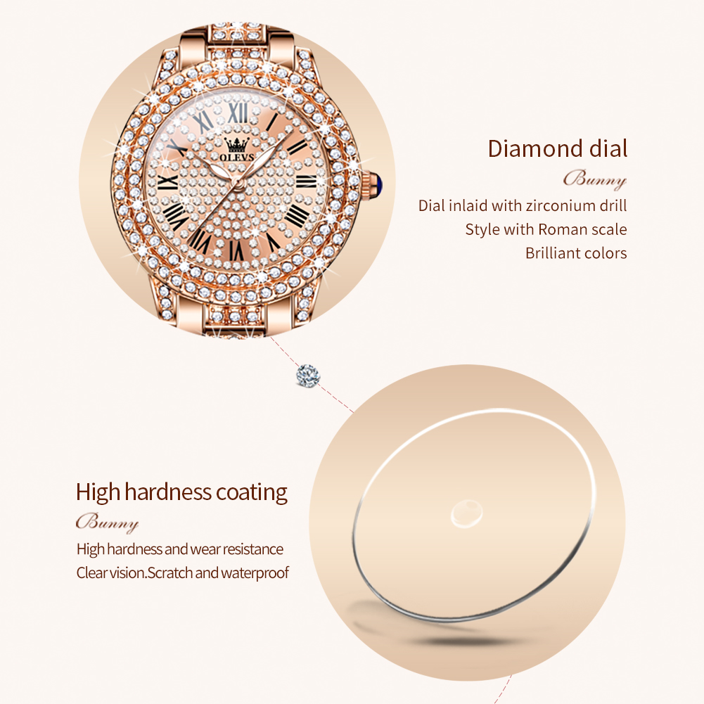 OLEVS jam tangan kuarsa wanita - Luxury Women'S Watch ulasan dan harga