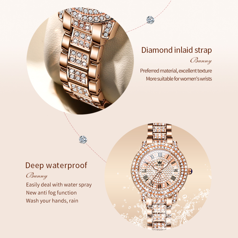 OLEVS jam tangan kuarsa wanita - Luxury Women'S Watch ulasan dan harga